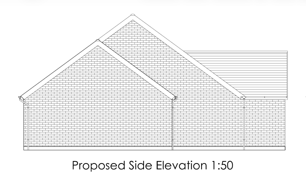 12 harrogate close proposed side elevation