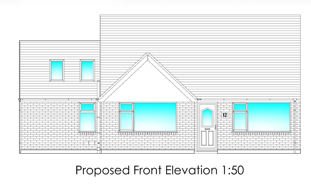 12 harrogate close proposed front elevation