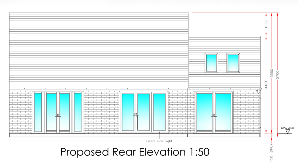 12 harrogate close proposed rear elevation