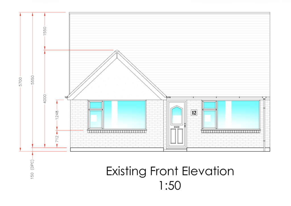 12 harrogate close existing front elevation