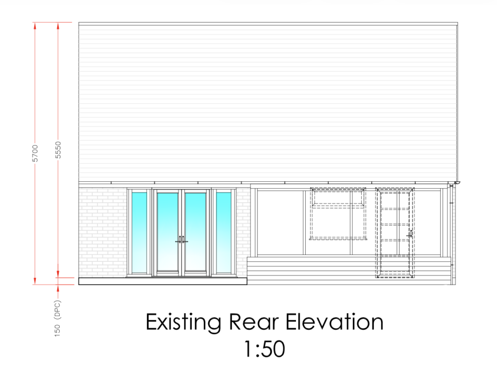 12 harrogate close existing rear elevation