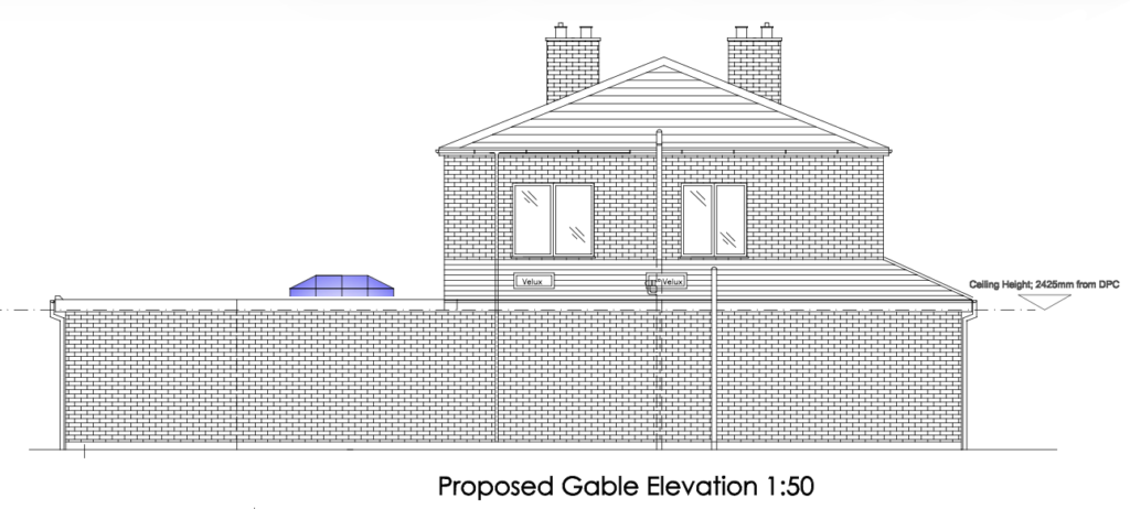 proposed side elevation