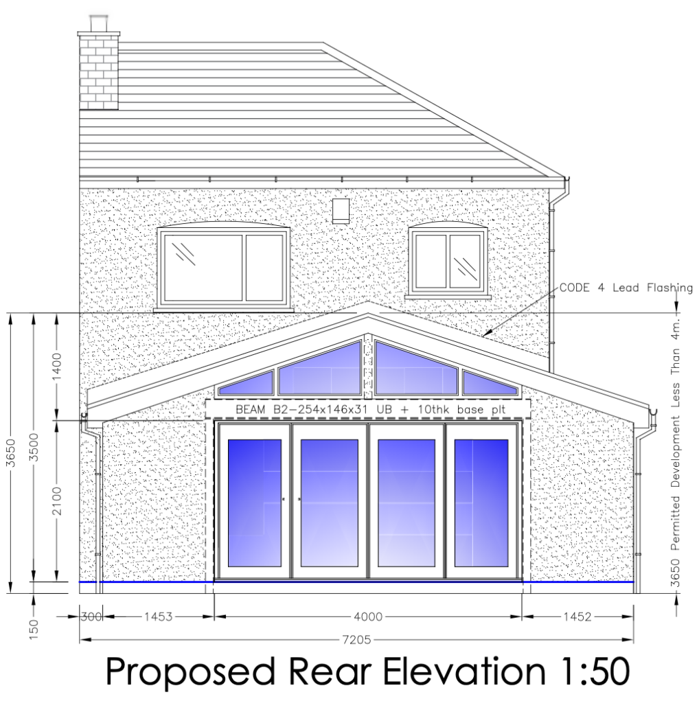 proposed rear elevation