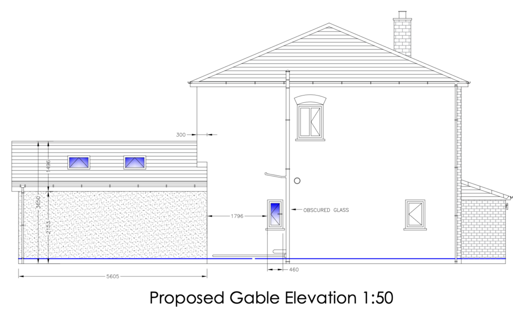 proposed side elevation