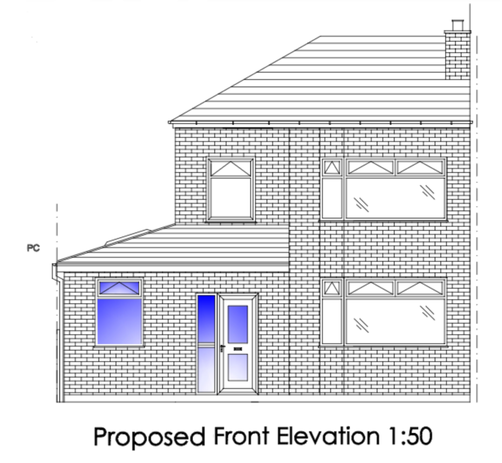 proposed front elevation